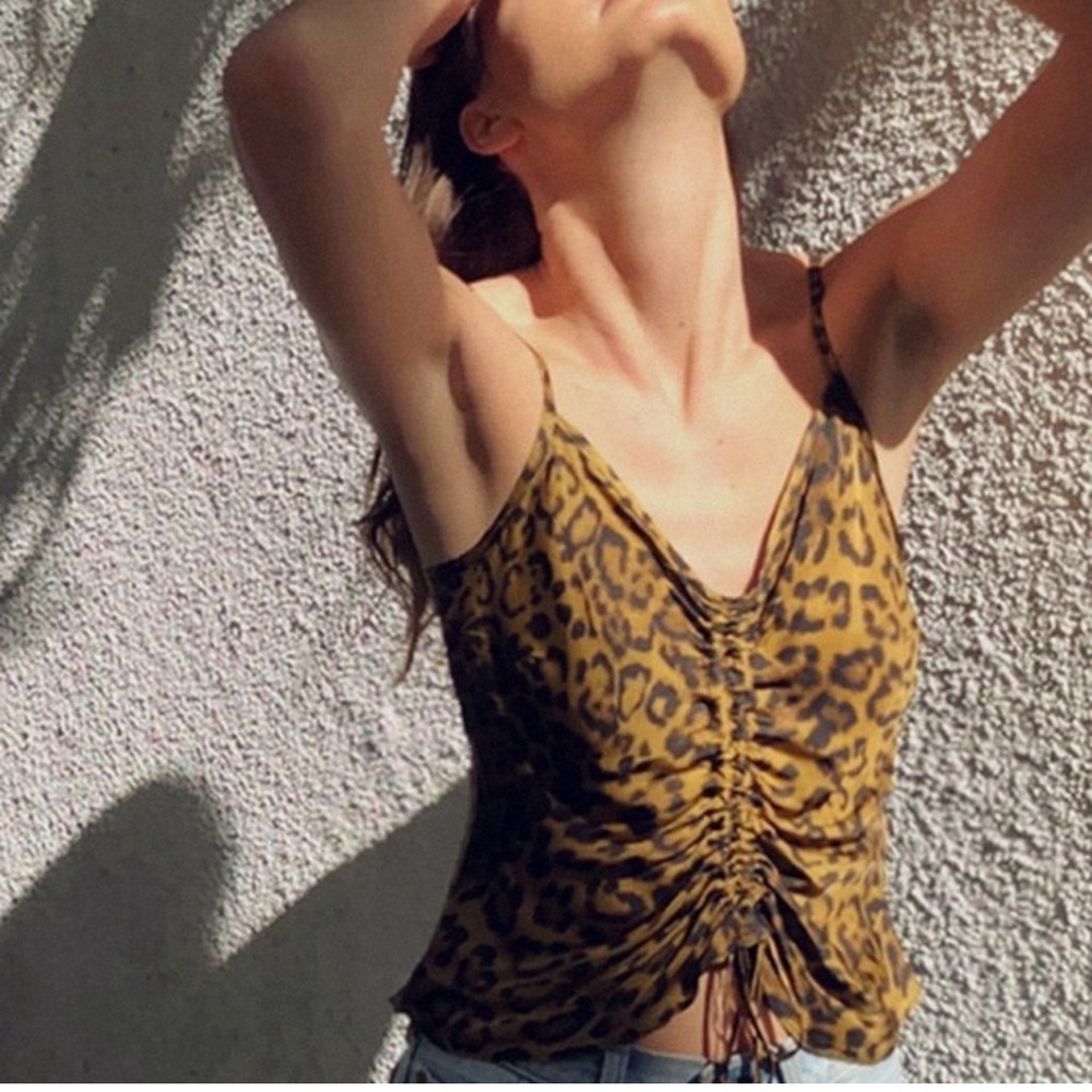 Anthropologie Nation Ltd. Animal Leopard Print Marisa Camisole Tank Size XS